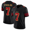Tlead SF.49ers #7 De'Zhaun Stribling Player Black Limited Rivalries Collection Home Game Stitched Jerseys