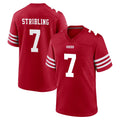 Tlead SF.49ers #7 De'Zhaun Stribling Player Red Game Home Stitched Jerseys