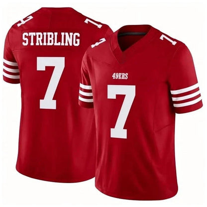 Tlead SF.49ers #7 De'Zhaun Stribling Player Red Limited Vapor F.U.S.E. Home Game Stitched Jerseys