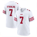 Tlead SF.49ers #7 De'Zhaun Stribling Player White Game Home Stitched Jerseys