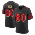 Tlead SF.49ers #80 Jerry Rice Player Black Rivalries Collection Game Stitched Jerseys