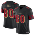 Tlead SF.49ers #80 Jerry Rice Player Black Vapor F.U.S.E. Limited Stitched Jerseys
