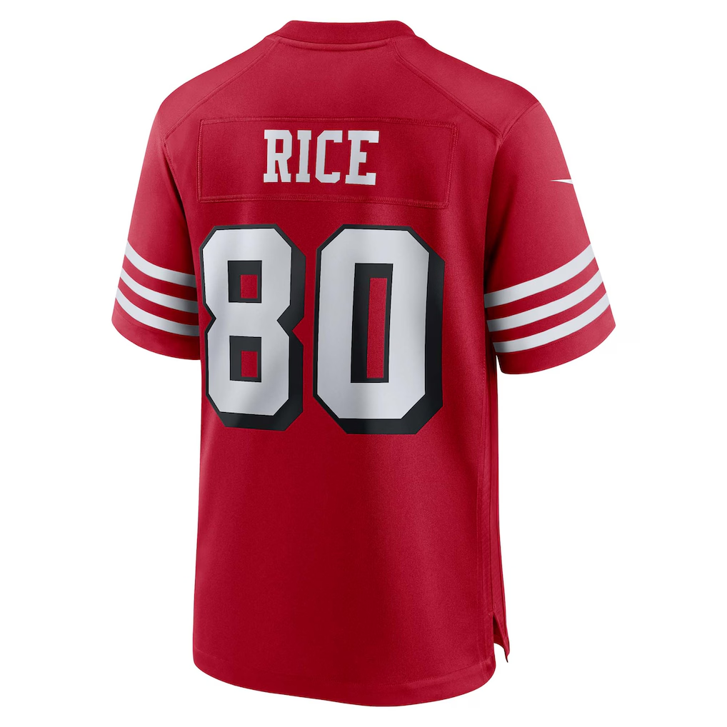 Tlead SF.49ers #80 Jerry Rice Scarlet Retired Player Alternate Game Stitched Jerseys