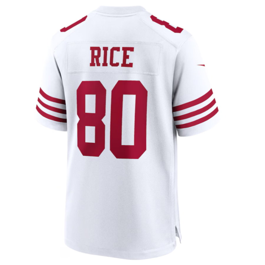 Tlead SF.49ers #80 Jerry Rice White Retired Player Game American Stitched Jersey