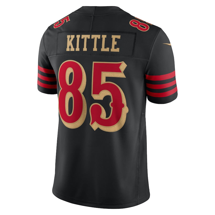 Tlead SF.49ers #85 George Kittle Player Rivalries Collection Vapor Limited Black Stitched Jersey
