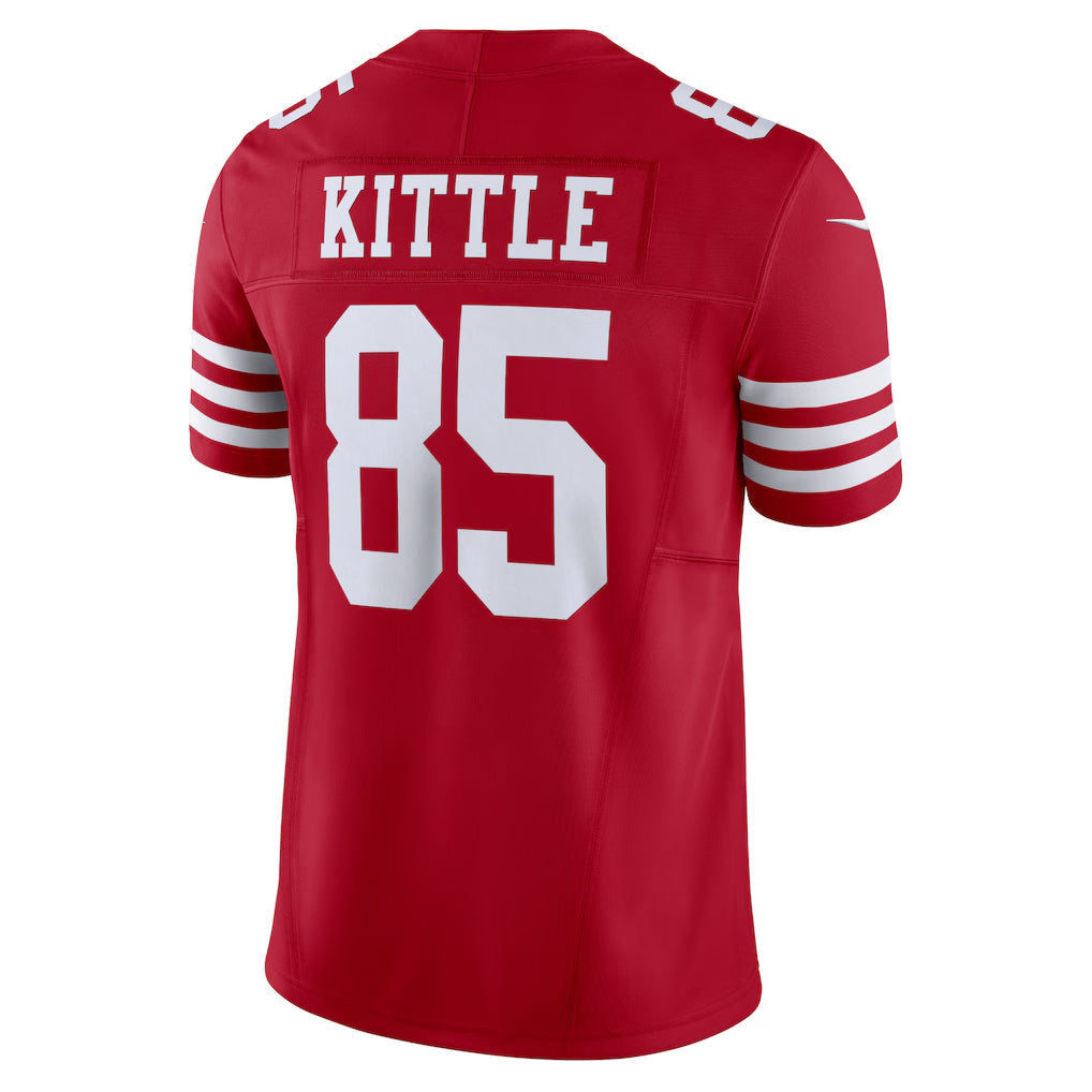 Tlead SF.49ers #85 George Kittle Player Scarlet Vapor F.U.S.E. Limited Stitched Jerseys
