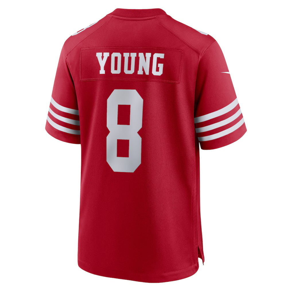 Tlead SF.49ers #8 Steve Young Scarlet Retired Player Game Stitched Jerseys