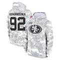 Tlead SF.49ers #92 Osa Odighizuwa Player Arctic Camo Limited Salute to Service Pullover Hoodies Game Stitched Jerseys