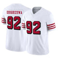 Tlead SF.49ers #92 Osa Odighizuwa Player White Limited Alternate Vapor F.U.S.E. Home Game Stitched Jerseys