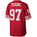 Tlead SF.49ers #97 Bryant Young Mitchell & Ness Scarlet Legacy Replica Jersey