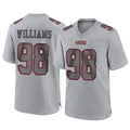 Tlead SF.49ers #98 Mykel Williams Player Gray Atmosphere Fashion Home Game Stitched Jerseys