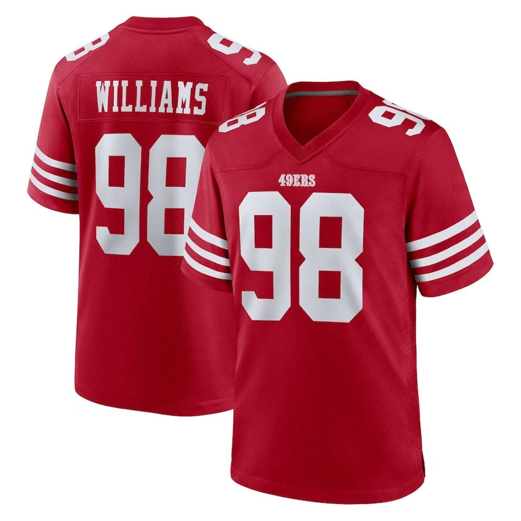 Tlead SF.49ers #98 Mykel Williams Player Red Game Home Stitched Jerseys
