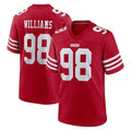 Tlead SF.49ers #98 Mykel Williams Player Red Game Home Stitched Jerseys
