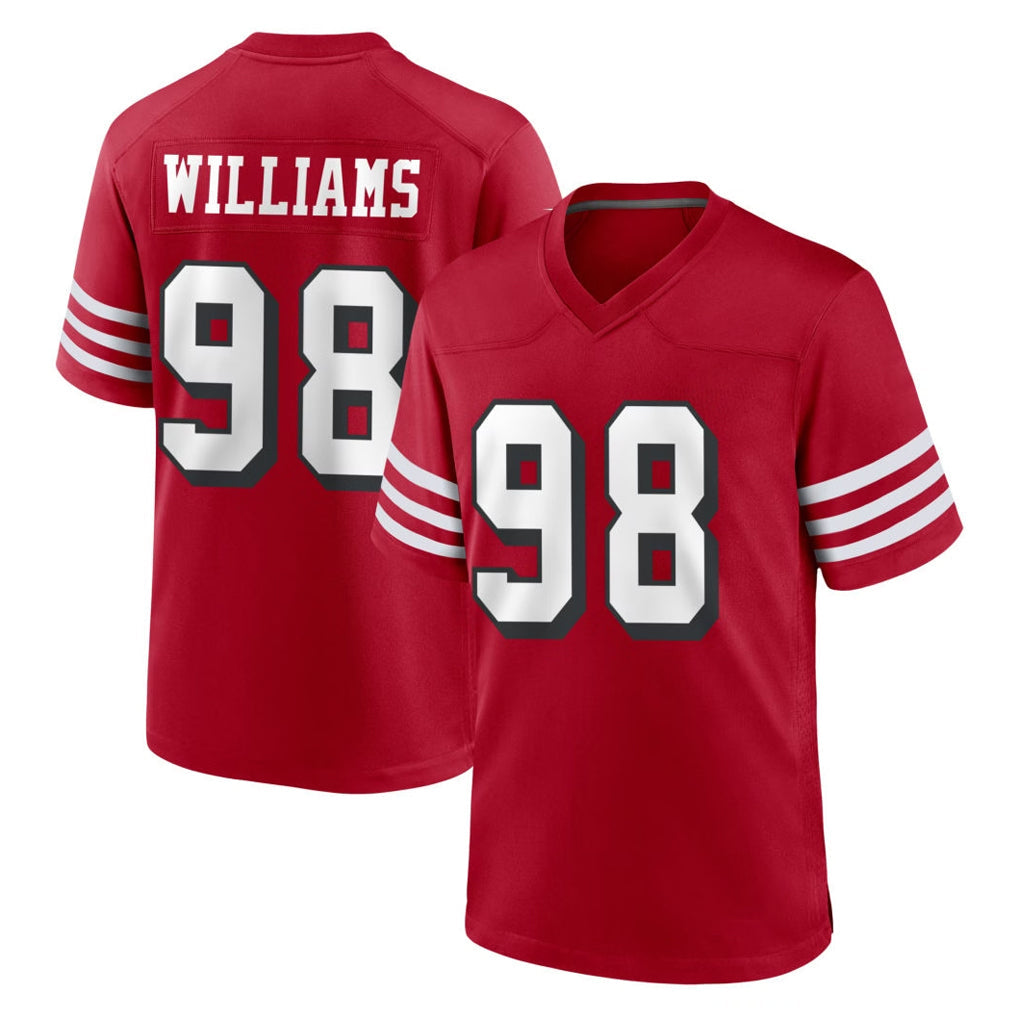 Tlead SF.49ers #98 Mykel Williams Player Red Limited Alternate Home Game Stitched Jerseys