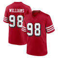 Tlead SF.49ers #98 Mykel Williams Player Red Limited Alternate Home Game Stitched Jerseys