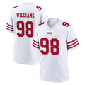 Tlead SF.49ers #98 Mykel Williams Player White Game Home Stitched Jerseys