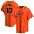 Tlead SF.Giants #10 Casey Schmitt Player Orange Home Game Stitched Jerseys