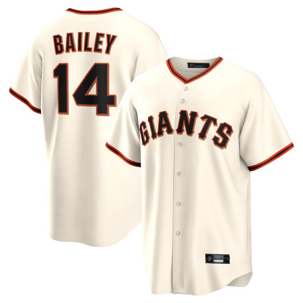 Tlead SF.Giants #14 Patrick Bailey Player Cream Home Game Stitched Jerseys