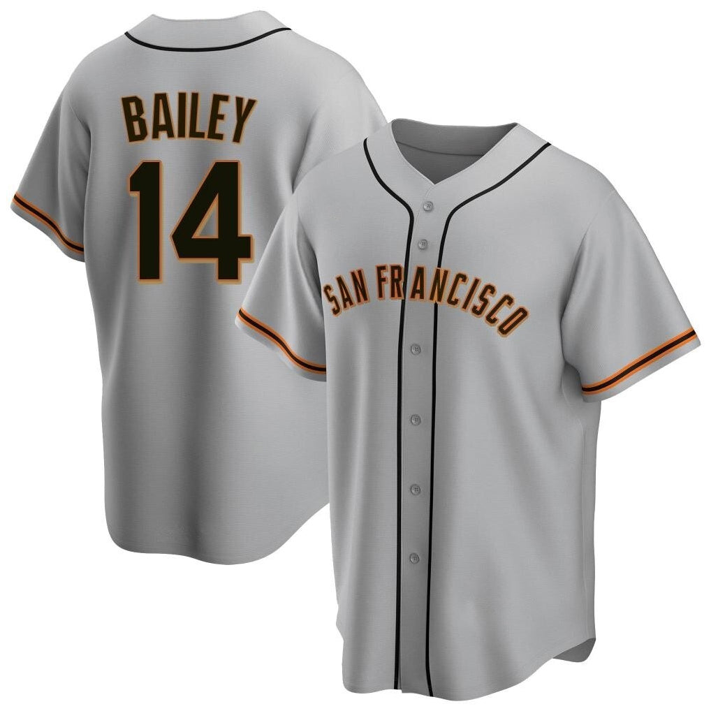 Tlead SF.Giants #14 Patrick Bailey Player Gray Home Game Stitched Jerseys