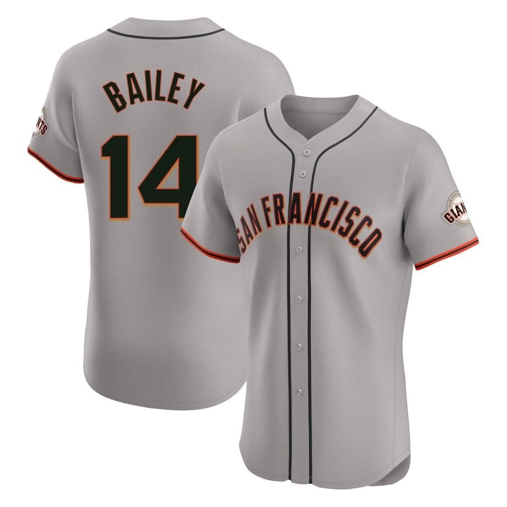 Tlead SF.Giants #14 Patrick Bailey Player Gray Home Limited Elite Stitched Jerseys