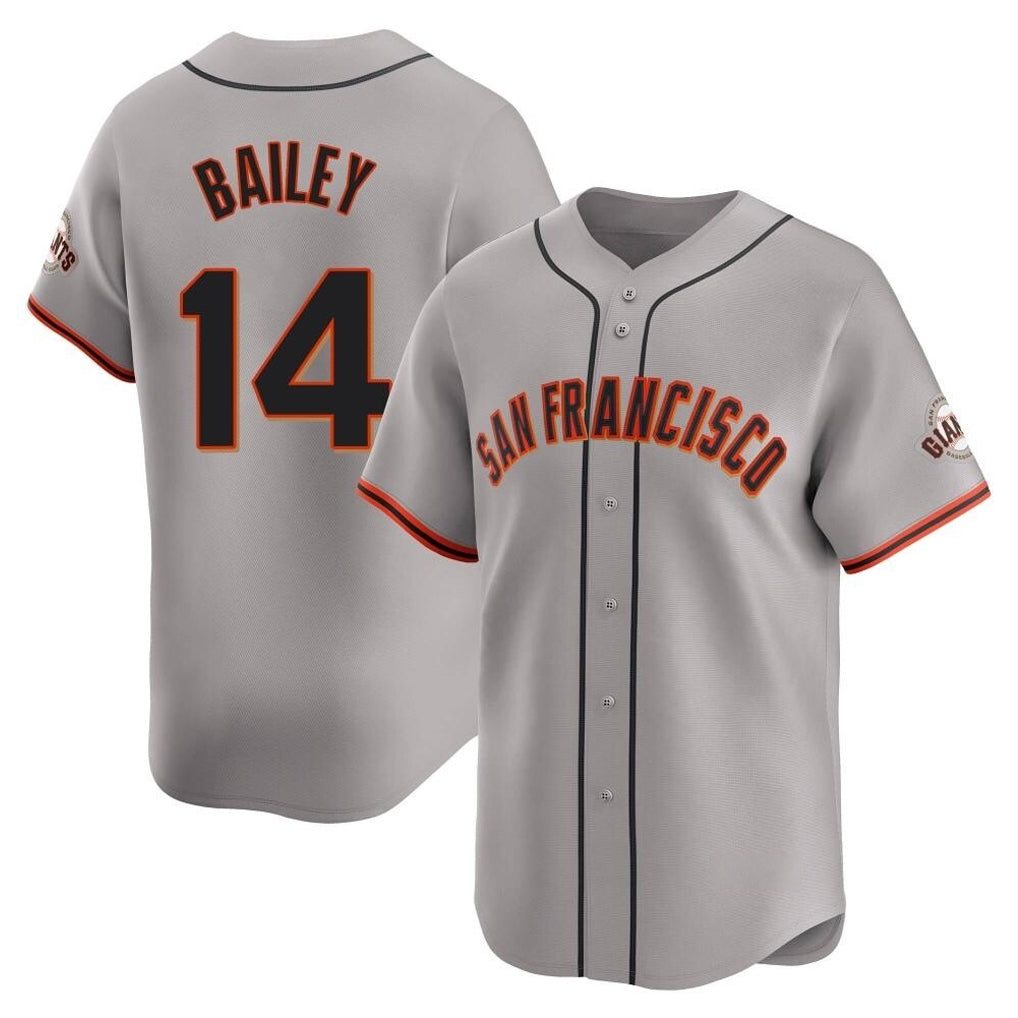 Tlead SF.Giants #14 Patrick Bailey Player Gray Home Limited Stitched Jerseys