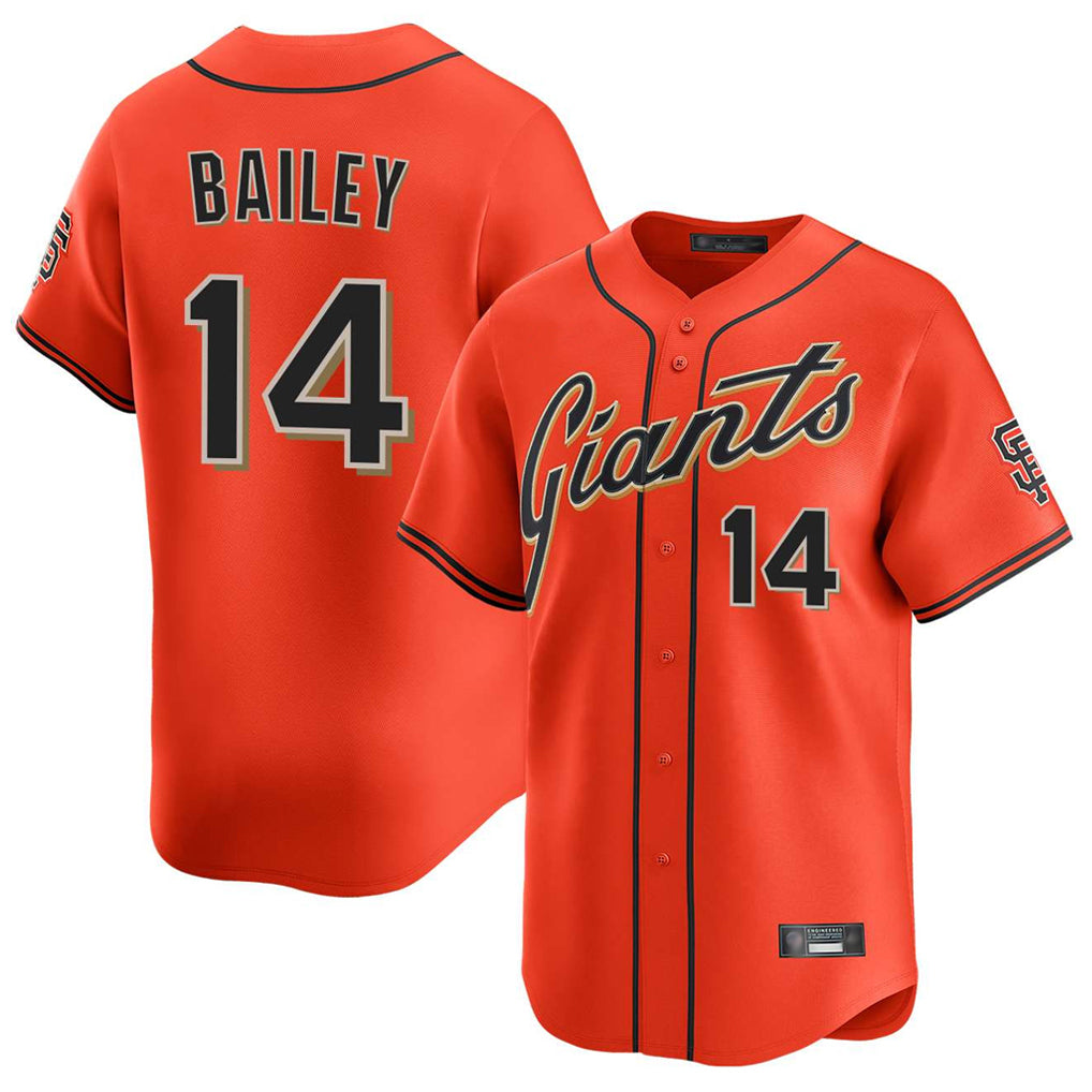 Tlead SF.Giants #14 Patrick Bailey Player Orange Home Limited Stitched Jerseys