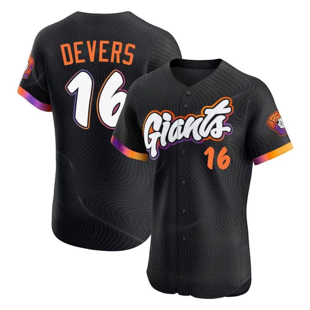 Tlead SF.Giants #16 Rafael Devers Player Black 2025 City Connect Home Limited Elite Stitched Jerseys