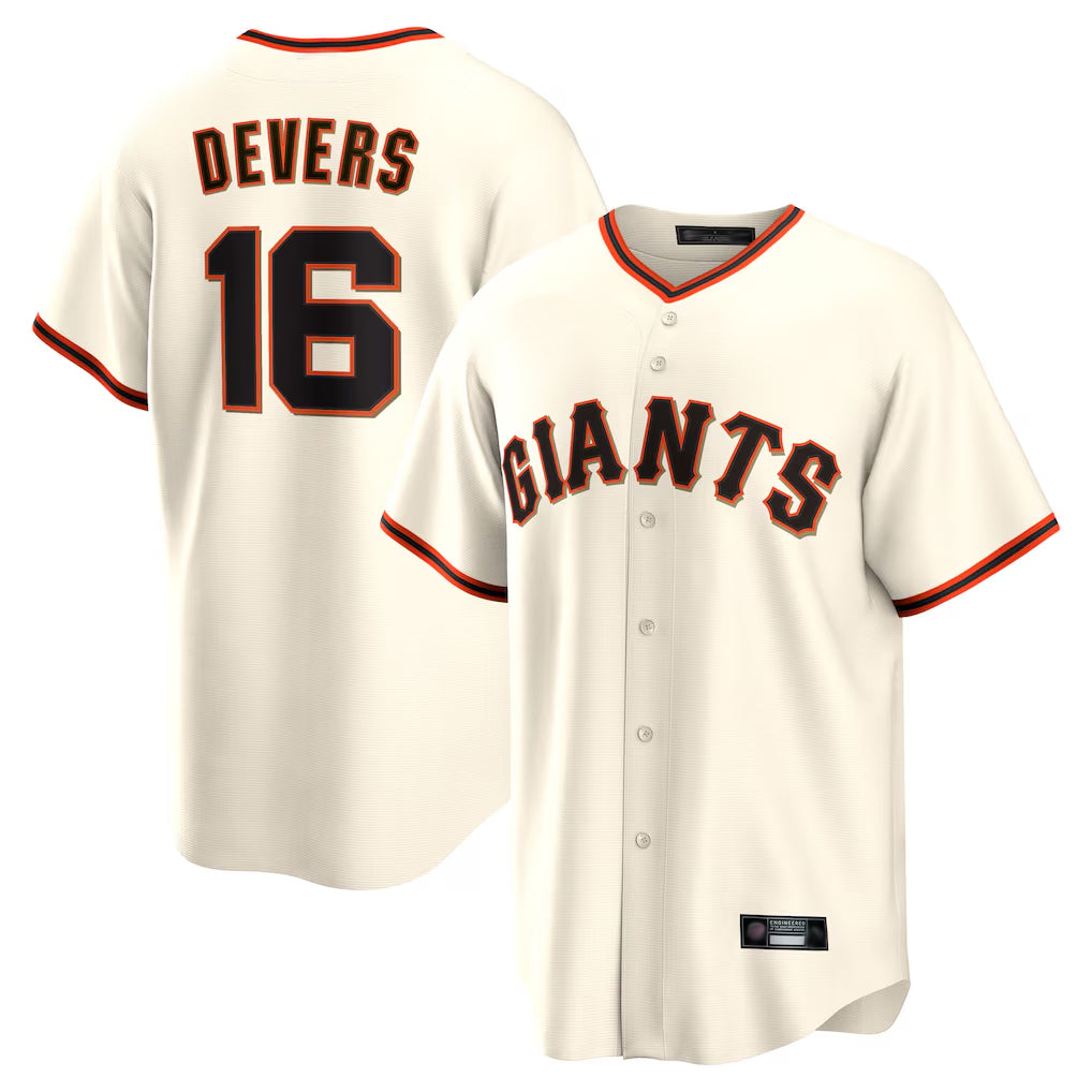 Tlead SF.Giants #16 Rafael Devers Player Cream Home Game Stitched Jerseys