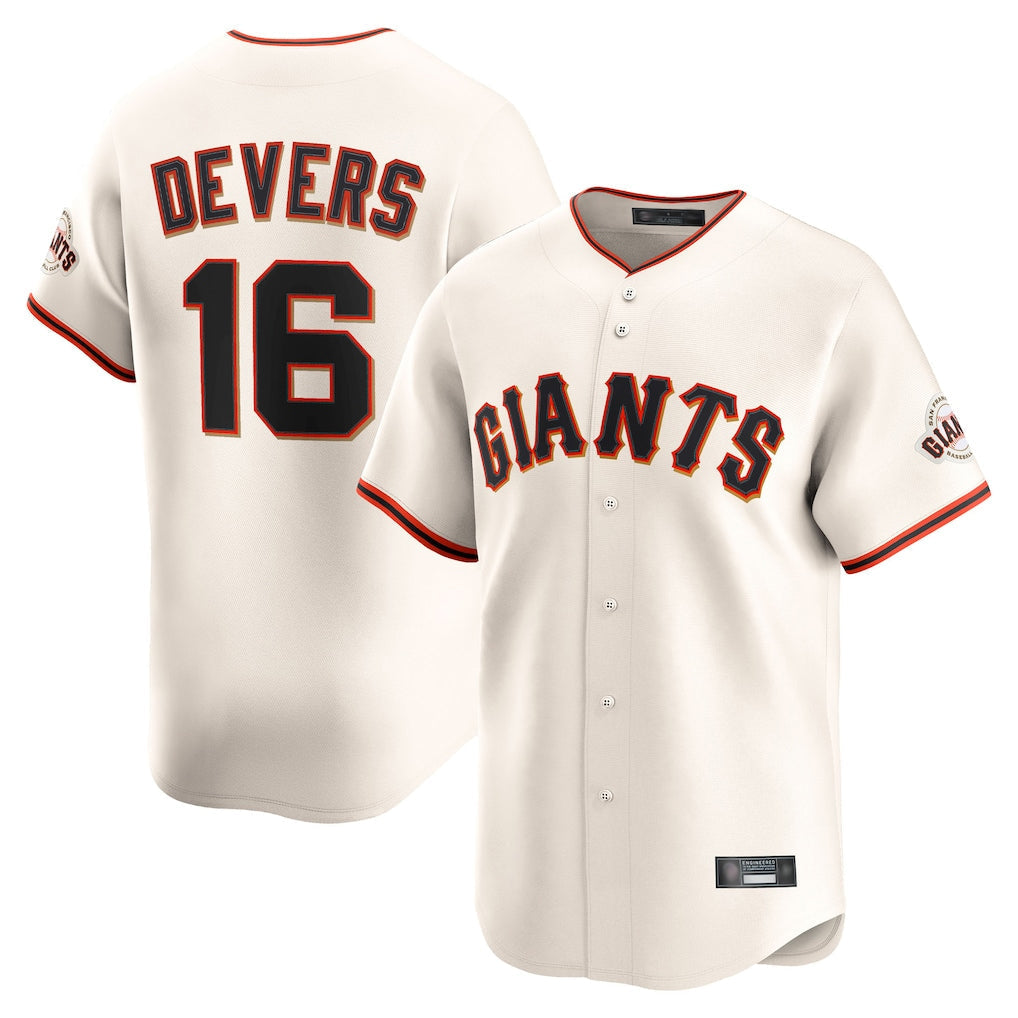Tlead SF.Giants #16 Rafael Devers Player Cream Home Limited Stitched Jerseys