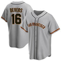 Tlead SF.Giants #16 Rafael Devers Player Gray Home Game Stitched Jerseys