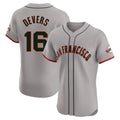 Tlead SF.Giants #16 Rafael Devers Player Gray Home Limited Elite Stitched Jerseys