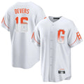 Tlead SF.Giants #16 Rafael Devers Player White City Connect Home Game Stitched Jerseys