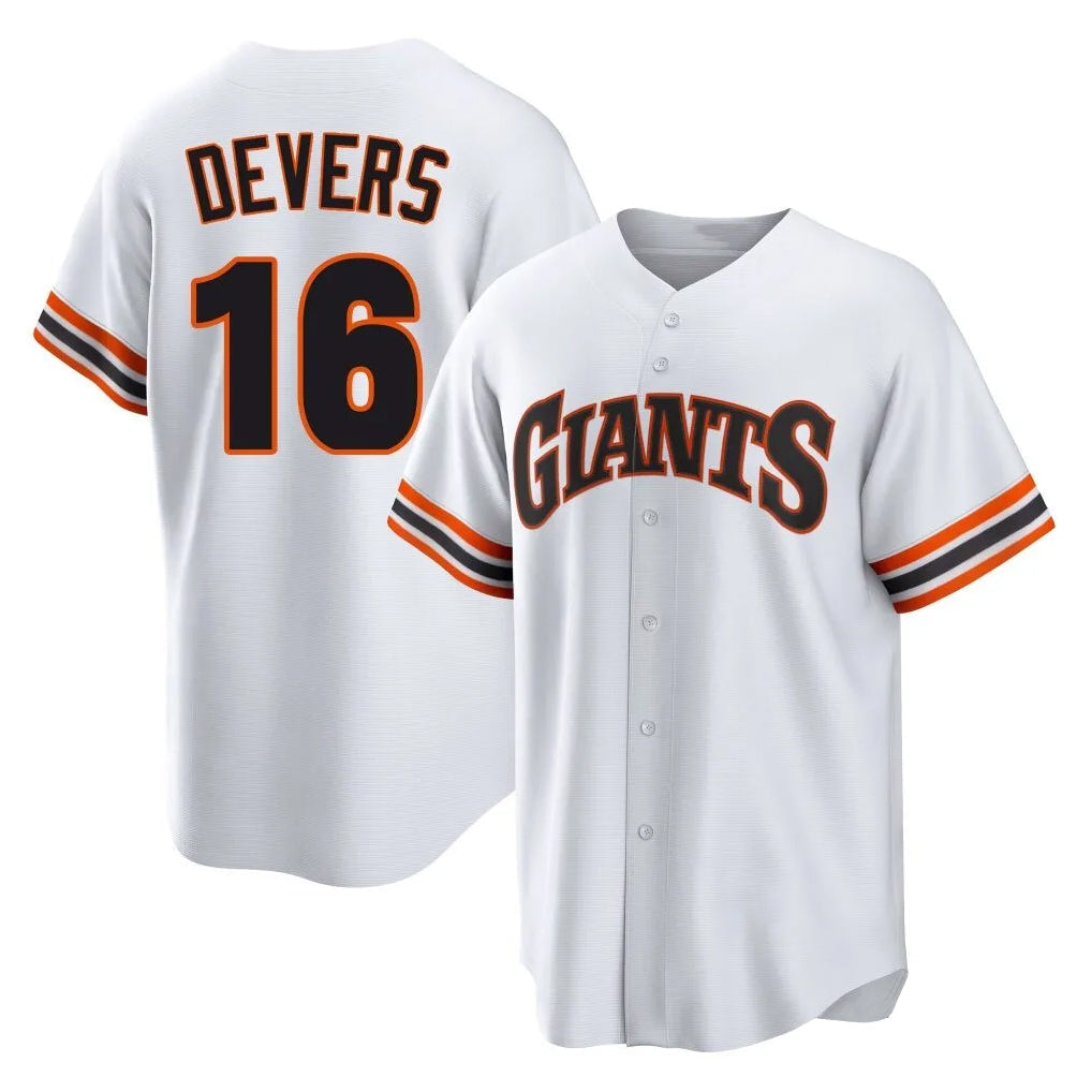 Tlead SF.Giants #16 Rafael Devers Player White Home Game Stitched Jerseys