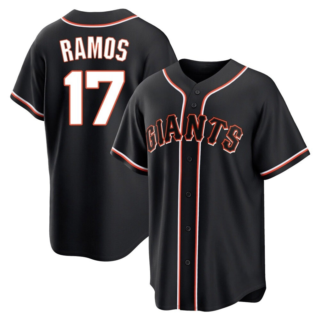Tlead SF.Giants #17 Heliot Ramos Player Black Fashion Out Home Limited Stitched Jerseys