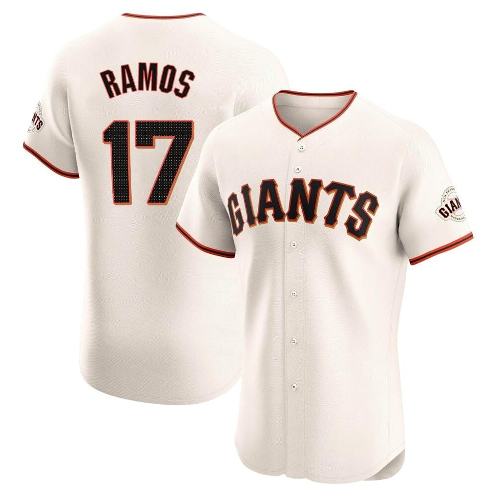 Tlead SF.Giants #17 Heliot Ramos Player Cream Home Limited Elite Stitched Jerseys