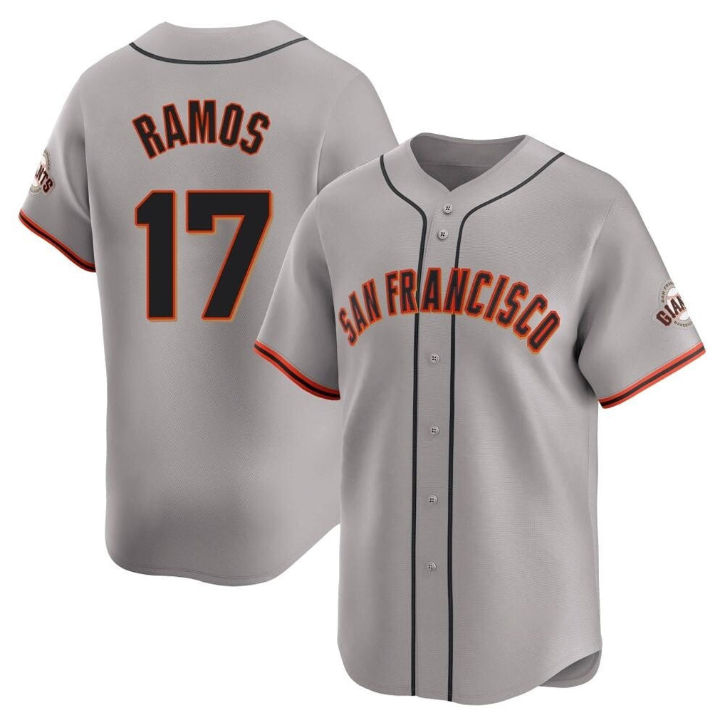 Tlead SF.Giants #17 Heliot Ramos Player Gray Home Limited Stitched Jerseys