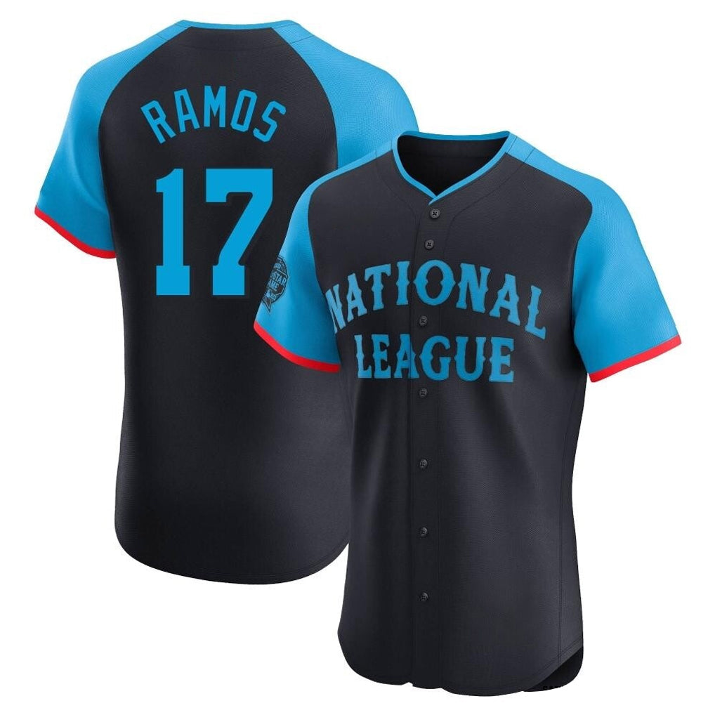 Tlead SF.Giants #17 Heliot Ramos Player Navy National League All-Star Home Limited Elite Stitched Jerseys