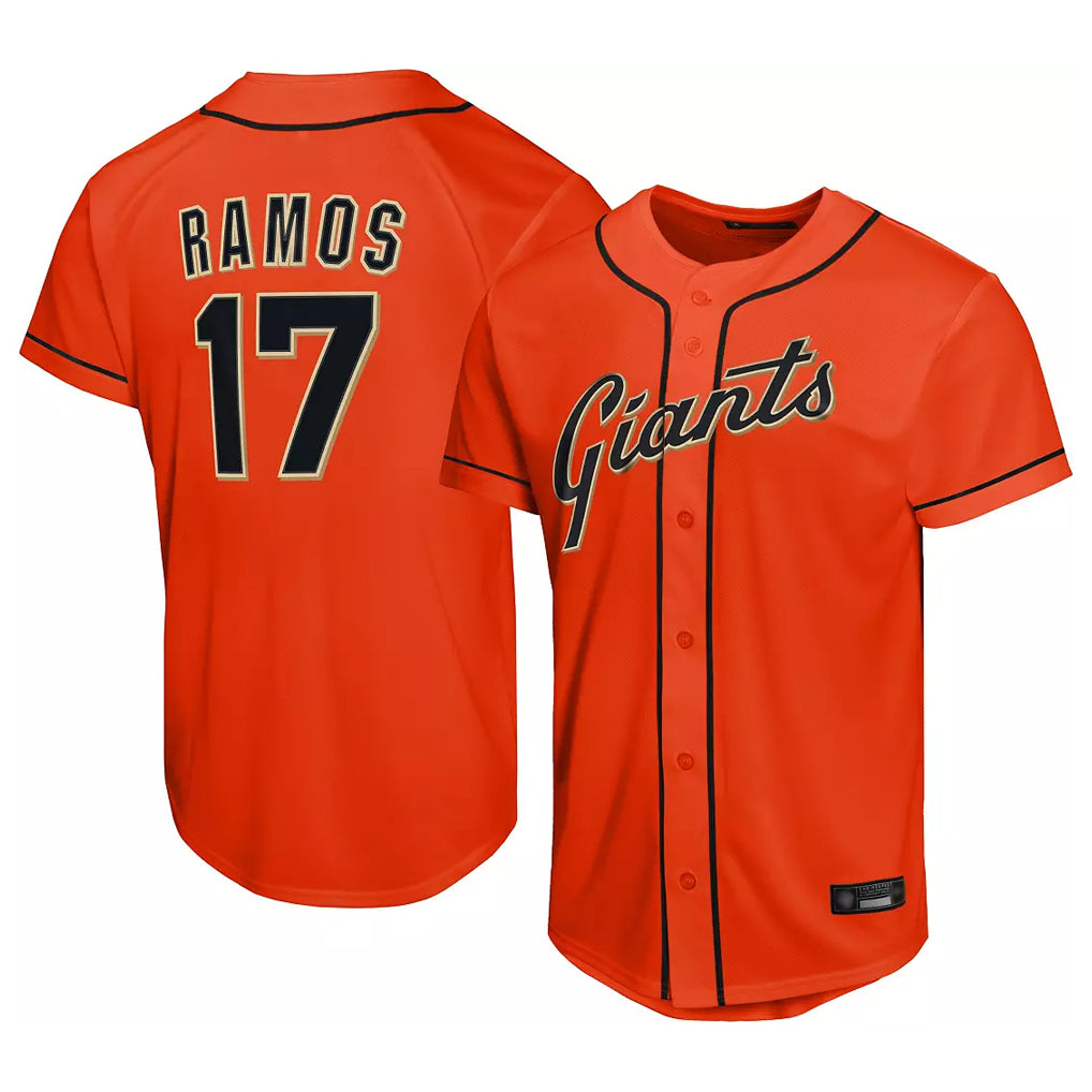 Tlead SF.Giants #17 Heliot Ramos Player Orange Home Limited Stitched Jerseys