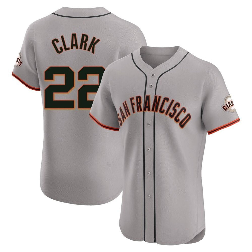 Tlead SF.Giants #22 Will Clark Player Gray Home Limited Elite Stitched Jerseys