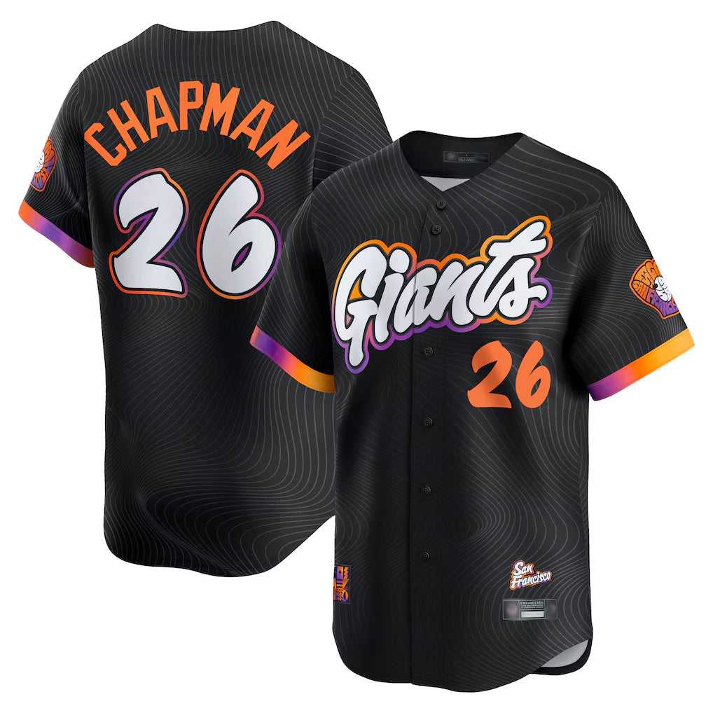 Tlead SF.Giants #26 Matt Chapman Player Black 2025 City Connect Home Limited Stitched Jerseys