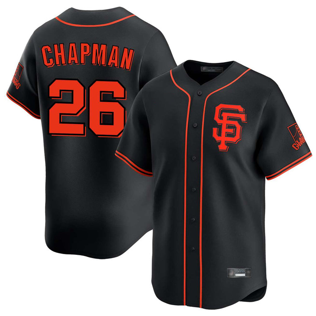 Tlead SF.Giants #26 Matt Chapman Player Black 2026 Home Limited Stitched Jerseys