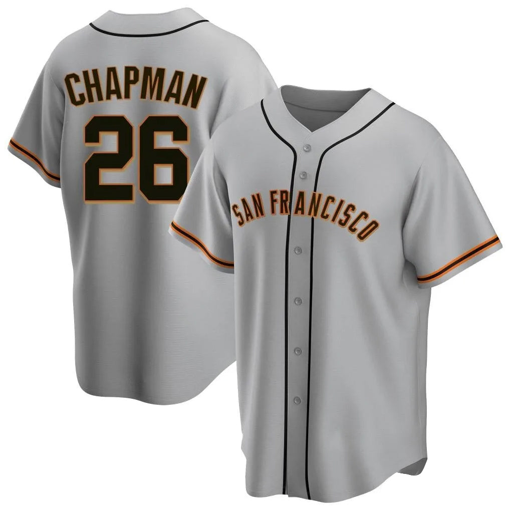 Tlead SF.Giants #26 Matt Chapman Player Gray Home Game Stitched Jerseys