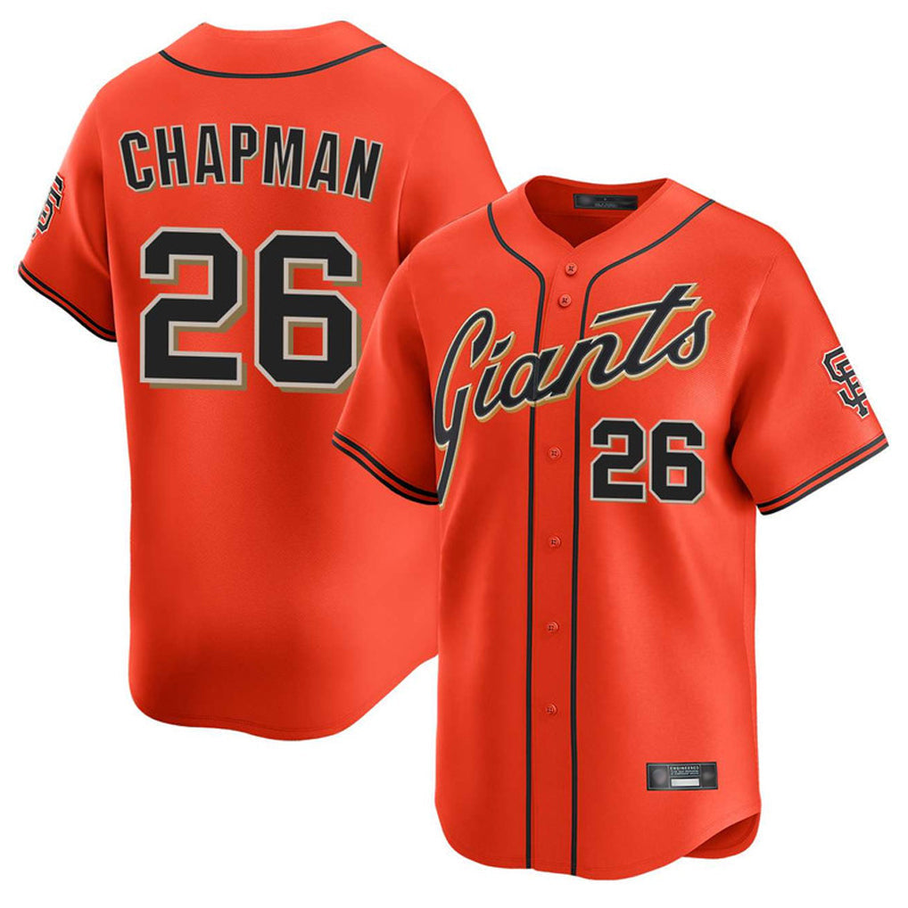 Tlead SF.Giants #26 Matt Chapman Player Orange Home Limited Stitched Jerseys