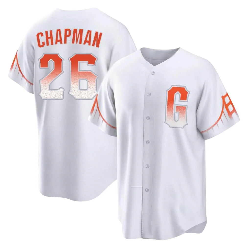 Tlead SF.Giants #26 Matt Chapman Player White City Connect Home Game Stitched Jerseys