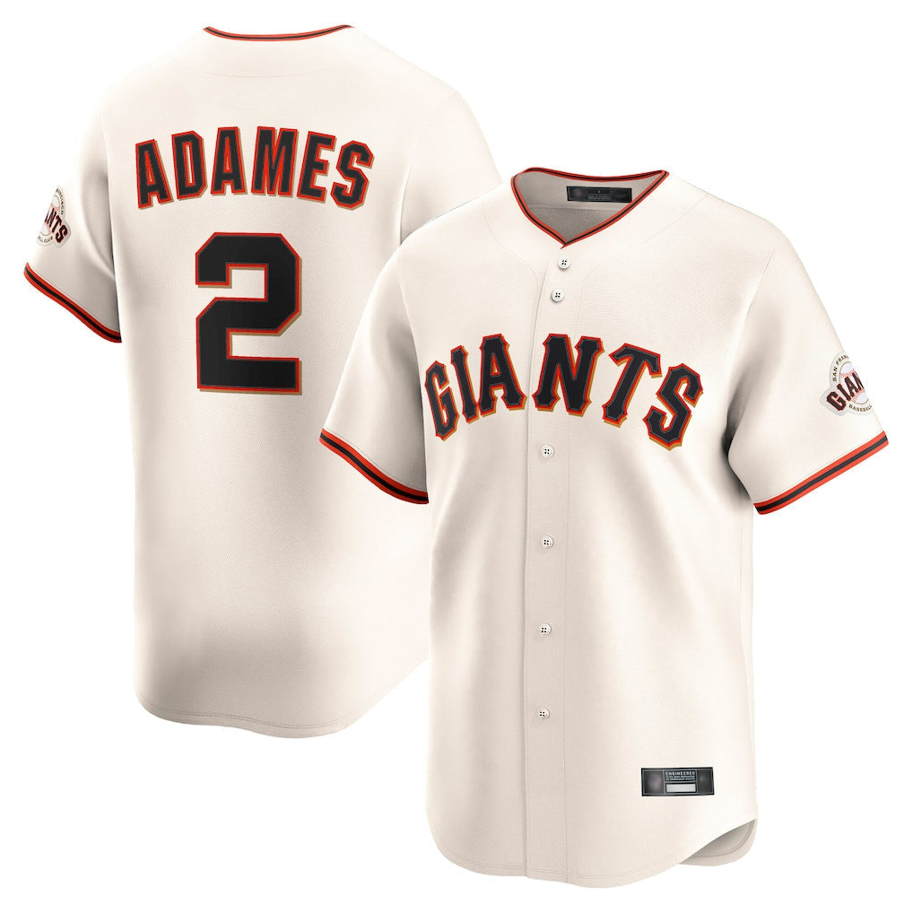 Tlead SF.Giants #2 Willy Adames Player Cream Home Limited Stitched Jerseys