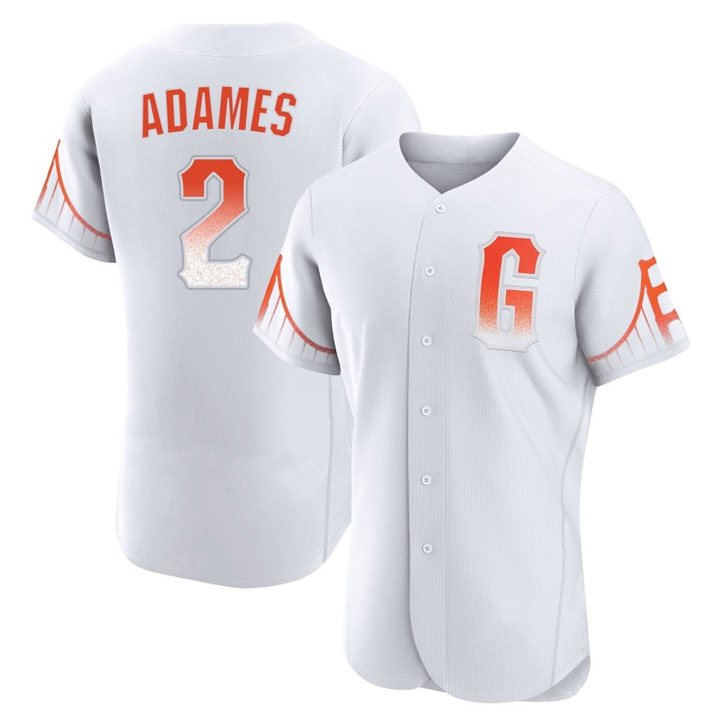 Tlead SF.Giants #2 Willy Adames Player White City Connect Home Limited Elite Stitched Jerseys