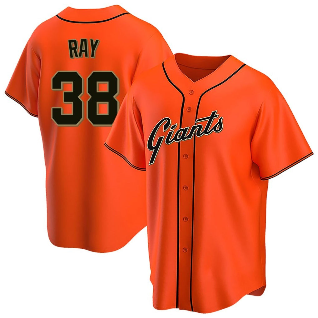Tlead SF.Giants #38 Robbie Ray Player Orange Home Game Stitched Jerseys