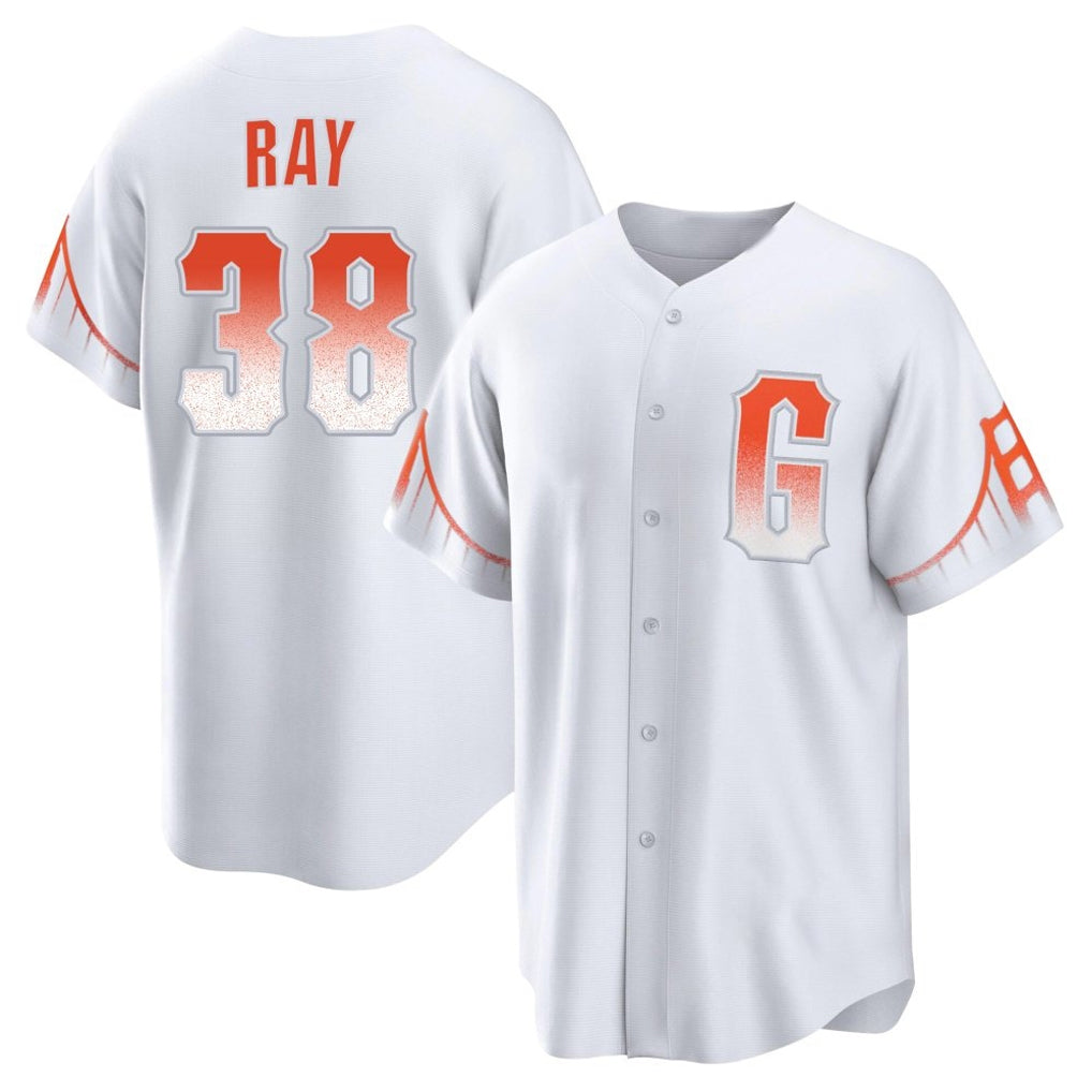 Tlead SF.Giants #38 Robbie Ray Player White City Connect Home Game Stitched Jerseys