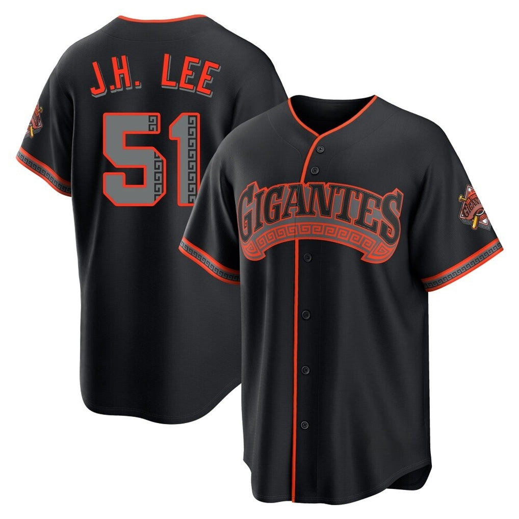 Tlead SF.Giants #51 Jung Hoo Lee Player  Black Alternate Limited Stitched Jerseys