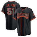 Tlead SF.Giants #51 Jung Hoo Lee Player  Black Alternate Limited Stitched Jerseys